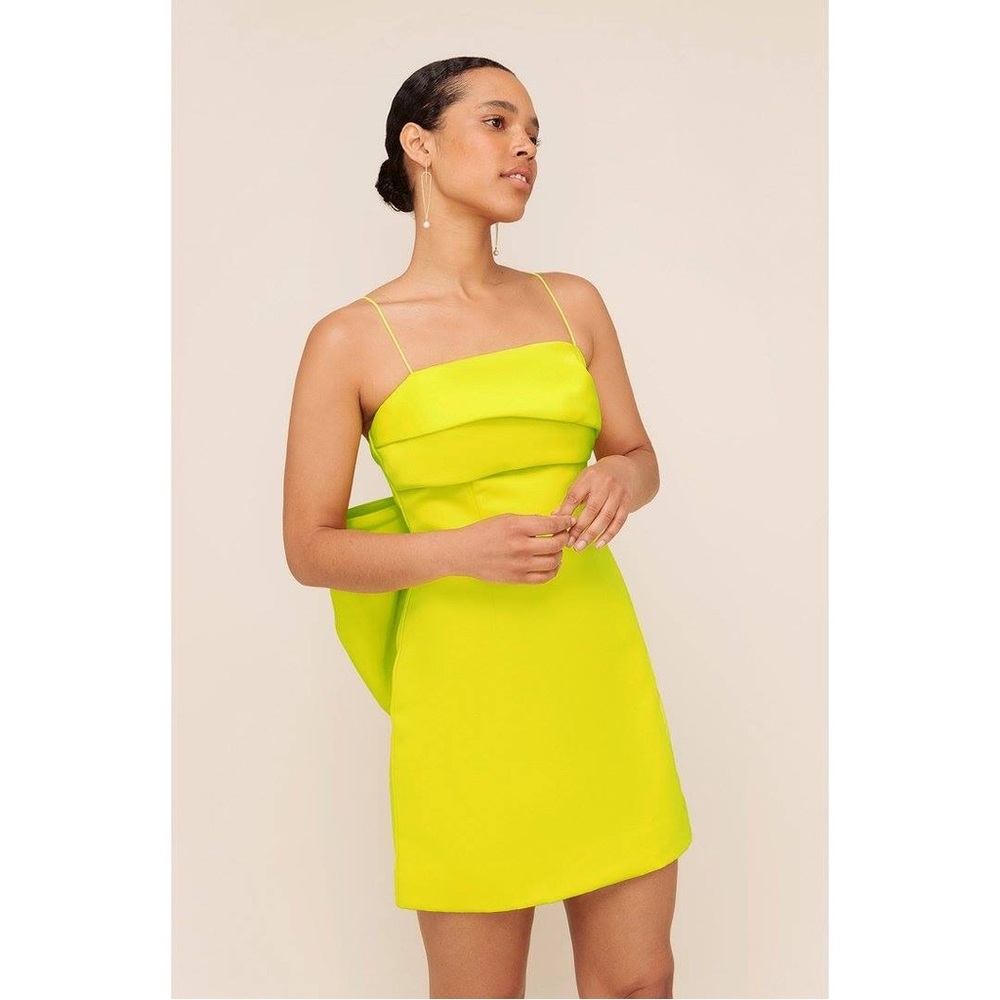 SHEIKE Women’s Amy Bow Back Dress in Citrus - Size US 4 (AU 8)